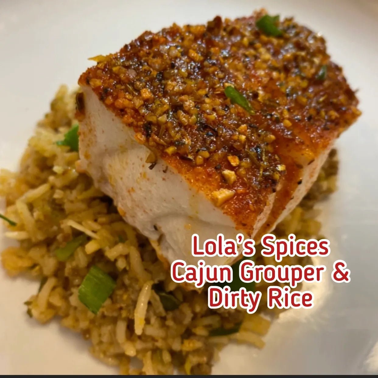 Cajun Grouper with Dirty Rice - Fresh Fish Fast
