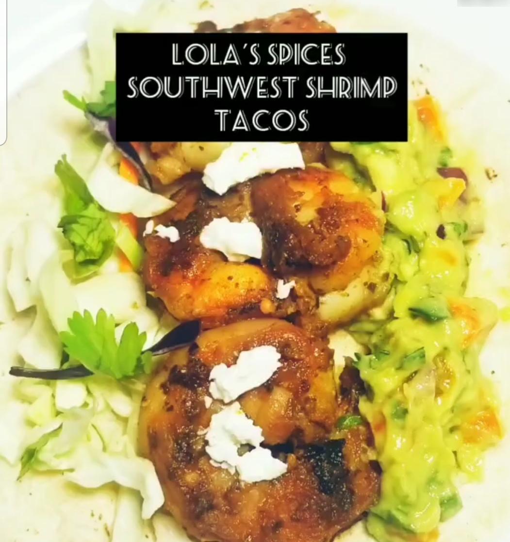Lola’s Spices Southwest Shrimp Tacos - Fresh Fish Fast